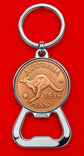 1956 Australian Penny Bottle Opener Keyring – 70th Birthday - Gift Boxed