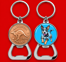 1986 Australian Penny Bottle Opener Keyring - 40th Birthday - Gift Boxed