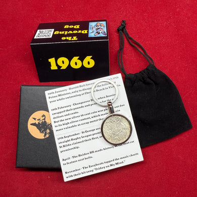 1966 Australian Round Fifty Cent Coin Keyring