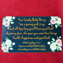 2025 Personalised Newborn Baby Keepsake Lucky Penny Coin. Presented in a stylish Gift Box.