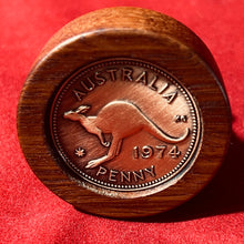1945 Australian Jarrah Penny Wine Stopper. 80th Birthday or Anniversary Gift. Presented in a stylish Gift Box.
