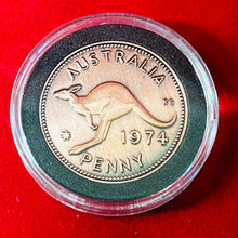 1935 Australian Penny in a Capsule. 90th Birthday Gift Present. Presented in a stylish gift box.