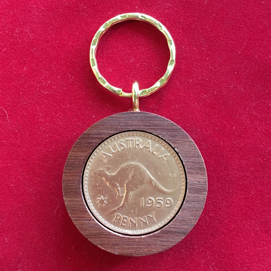 1959 Jarrah Penny Keyring