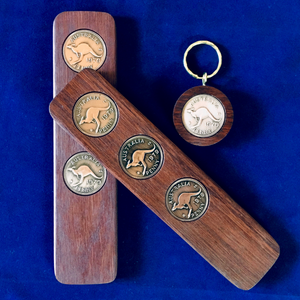 1999 Jarrah Two-Up Game & Penny Keyring Gift Pack