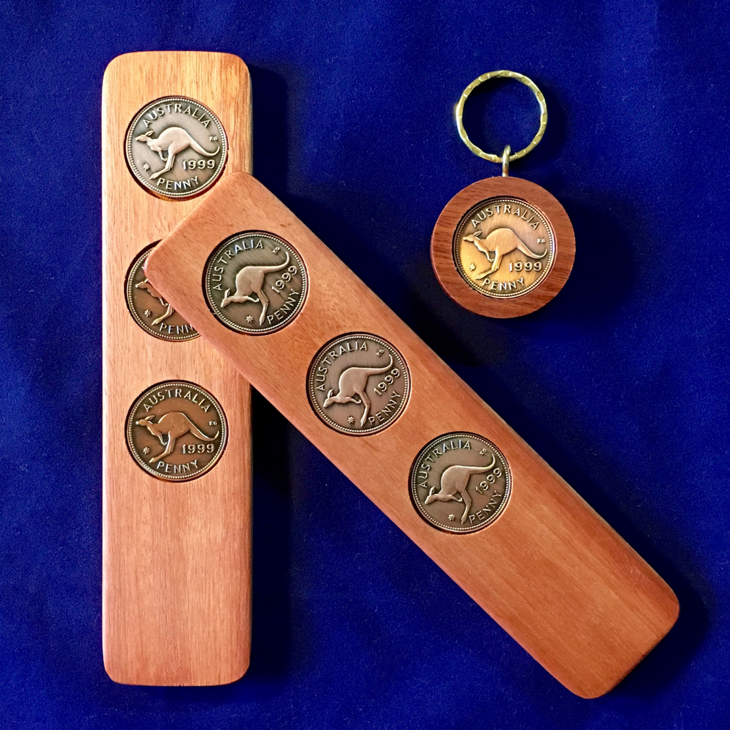 1999 Jarrah Two-Up Game & Penny Keyring Gift Pack